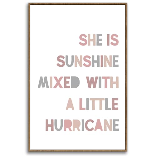 PHAMTE Girls Bedroom Wall Art Framed She