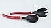 Red Coral Handled Salad Servers