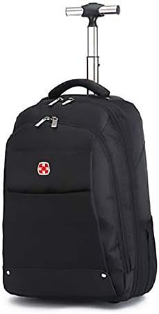 FGKING Large Rolling Backpack, Wheeled Laptop Backpack, Trolley College School Book Bag, Carry on Luggage Suitcase Bag for Business Travel School