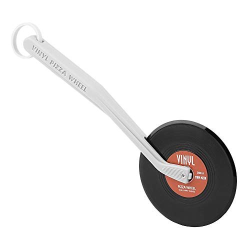 Windwinevine Professional Top Spin Fresh Slice Record Player Pizza Cutter Vinyl Record Design Pizza Wheel Cutter Kitchen Accessories
