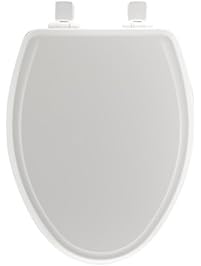 Mayfair 148SLOWA 000/1848SLOWA 000 Slow-Close Molded Wood Toilet Seat featuring Whisper-Close, Easy Clean & Change Hinges and STA-TITE Seat Fastening System, Elongated, White