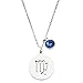 KUIYAI Stainless Steel Zodiac Sign and Birthstone Charm Necklace Bracelet (September-Virgo necklace)