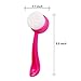 Mermaid Facial Cleansing Brush, Ultra-Soft Manual Face Skin Cleanser Brush Massage Brush for Deep Washing Pore, Best Exfoliating no Irritating Scrubber(Rose red)