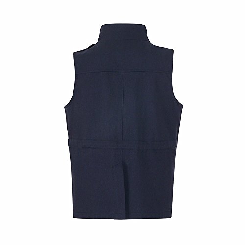 HOSOME Women Jacket Lightweight Sleeveless Stretchy Drawstring Vest with Zipper Top Deep Blue