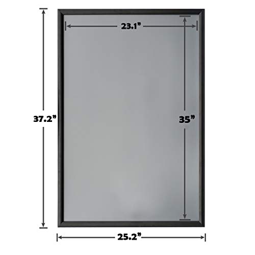 HAITIAN Snap Poster Frame for 24x36 Inch Poster, Front Open Wall Hanging Style, Durable Aluminum Profile, Color Black