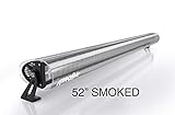 Aerolidz Smoked Straight Universal 50 52 inch Wind Noise Diffuser Aerodynamic LED Light Bar Cover Noise Reducer