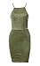 SciMam Women's Spaghetti Strap Sleeveless Bodycon Midi Dress