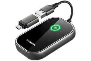 Luckymore Wireless Carplay Adapter, Converts Wired to Wireless Carplay Dongle for Plug & Play Carplay Fit for Cars from 2017 & for Apple iPhone iOS 10+