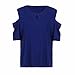 TOPUNDER 2018 Summer Women's Plus Size Top Keyhole Front Short Sleeve T Shirt Cold Shoulder Blouse