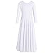 IBTOM CASTLE Little/Big Girls Long Sleeve Liturgical Praise Lyrical Dance Dress Loose Fit Full Length Dancewear Costume Ballet Praisewear White 13-14 Years