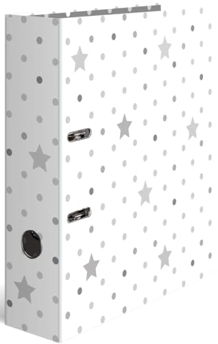 HERMA Motif classeur à levier A4 Étoiles assortiment, dos de 7 cm, en carton robuste, imprimé entièrement à l'extérieur et à l'intérieur, lot de 10