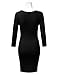 DRESSIS Women's 3/4 Sleeve Deep V Neck Ruched Side Wrap Surplice Tulip Hem Dress