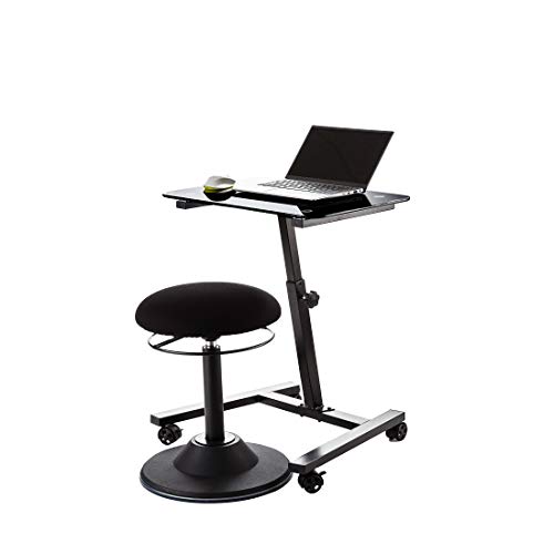 Seville Classics SolidTop Height Adjustable Mobile Laptop Computer