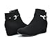 DREAM PAIRS FELICIA Women's Stylish Winter Faux Fur Lining Side Zipper Low Wedge Booties Shoes