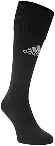 A D I D A S SANTOS FOOTBALL SOCKS BLACK WHITE 2.5-4 UK KIDS