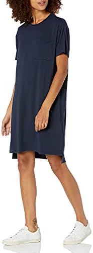 Daily Ritual Women's Jersey Short-Sleeve Boxy Pocket T-Shirt Dress