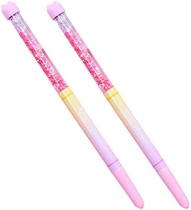 shyymaoyi Lovely Moving Liquid Gel Pen Office School Student Stationery Supplies Gift 2Pcs Random Color