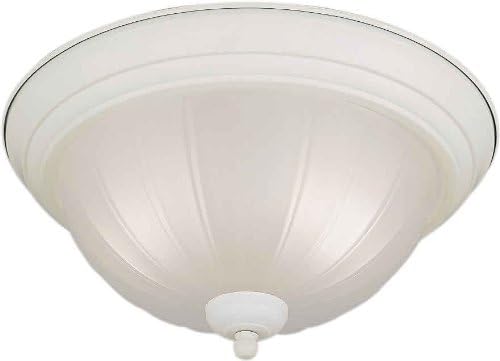 Forte Lighting 20000-02-03 Flush Mount with Fluted Satin Etched Glass Shades, White