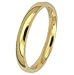 Noureda 3MM Stainless Steel Yellow Gold Plated High Polished Comfort-Fit Traditional Dome Wedding Ring
