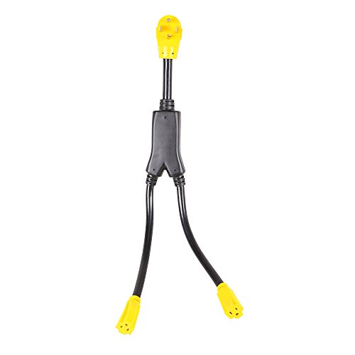EPICORD Dryer Cord Plug 4 Prong L14-30P Generator 30Amp Male to 2 Of 5-15R 15Amp Female, 125/250-volt, 2.5FT - Thumbnail 6