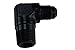 90 Degree -6AN Male to 1/4"NPT Pipe Adapter Fitting Black 6 AN Flare AN822-06-04B