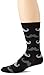 K. Bell Men's Classics Novelty Crew Socks, Mustache (Black), Shoe Size: 6-12