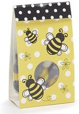 Set of 12 Adorable Bumble Bee Gift Bags Polka Dot Honey Bee Collection