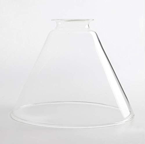 Yosoan Industrial Transparent Glass Shade Replacement Lampshade for Loft Bar DIY Ceiling Pendant Light Wall Light (Cone Shade)