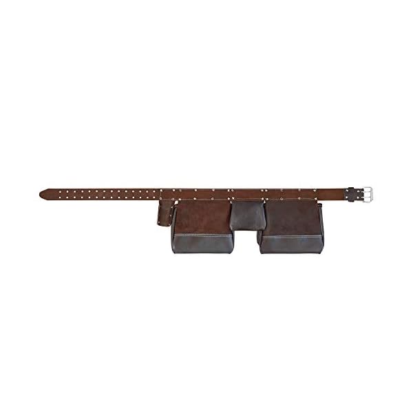 12 Taschen Schreiner Ölüberzogenes Leder Werkzeuggürtel | Handwerker Arbeits Gürtel Schürze für Männer | Werkzeughalter Arbeitsorganizer für Bauherren, Zimmerleute, Gärtner, Elektriker, Diy Er – Bild 4