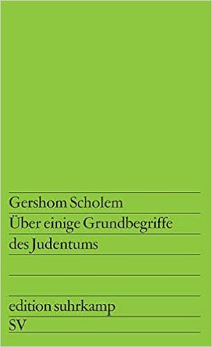 Uber Einige Grundbegriffe Des Judentums Edition Suhrkamp Amazon De Scholem Gershom Bucher