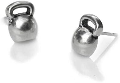 Sterling Silver Kettlebell Stud Earrings