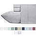 600 Thread Count 100% Pure Cotton Sheets - 4-Piece Light Grey Cal King Sheet Set Long-Staple Premium Cotton Yarns Hotel Quality Bed Sheets Fits Mattress Upto 18'' Deep Pocket Soft Sateen Weave