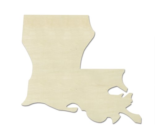 UNFINISHEDWOODCO Unfinished State Wood Cutouts, "Louisiana"