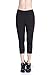 EAST HONG Women's Yoga Leggings Exercise Workout Pants Gym Tights (Large.Black/Rose.(Capris))