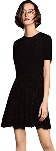 women's short sleeve black dress