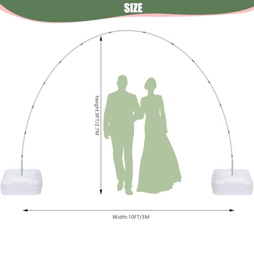 Drado Reusable Balloon Arch Kit, 3 * 2.7m Wide Adjustable Balloon Arch Stand Set, Wedding Wedding Birthday Party Decoration Fibre Pole(1700g)