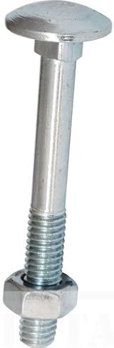 ForgeFix Carriage Bolts M10 x 200mm Zinc Plated Bag 10 with Nuts view 3