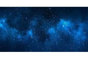 Dtekoj 36X18IN Starry Aquarium Background, Art Starry Fish Tank Decorations Background, with 8 EVA Double-Sided Tape