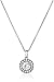 Amazon Collection Platinum or Gold-Plated Sterling Silver Swarovski Zirconia Round-Cut Halo Pendant Necklace, 16
