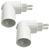 (2PACK) E26/ E27 Light Sockets,white Medium lamp holder, Plastic Standard Screw-in Socket Maximum Wattage 60W, 180 degree rotation，Polarized Ivory