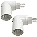 (2PACK) E26/ E27 Light Sockets,white Medium lamp holder, Plastic Standard Screw-in Socket Maximum Wattage 60W, 180 degree rotation，Polarized Ivory
