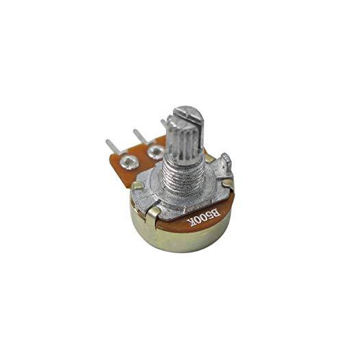 10 Pcs B1K B2K B5K B10K B20K B50K B100K B250K B500K B1M Ohm Knurled Shaft Linear Rotary Taper Potentiometers with Cap Washer Nut