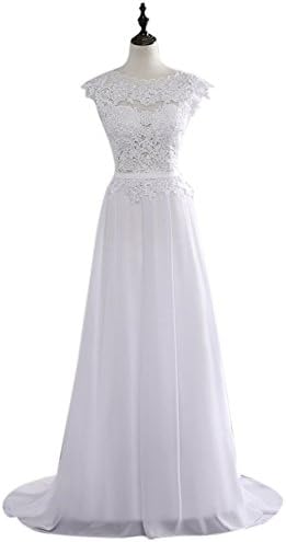 Oufeisha Womens Elegant Scoop Button Up V Back Long Chiffon Party Cocktail Dress