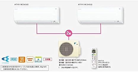 Amazon ダイキン マルチエアコン 6畳用 2 2kw 10畳用 2 8kw の組み合わせ Pac 45rv ホワイト C22rtv W C28rtv W Mp45rv ダイキン エアコン本体 通販