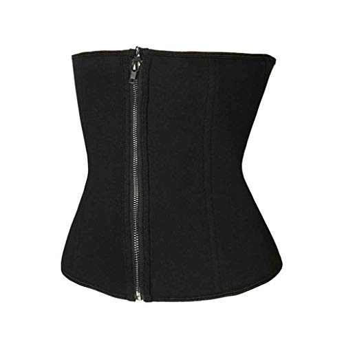 jiumoji Women Body Shapewear Abdomen Waist Corset Shaping Underwear Adjust Zipper Girdle Body Corset (-Black, XL) - Thumbnail 2