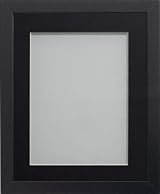 Frame Company Allington Black Frame 16x12 inch with Black Mount for 12x8 inch