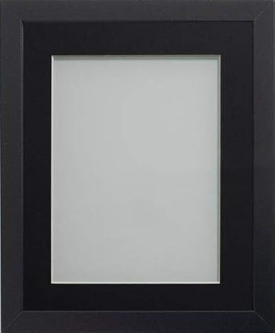 Frame Company Allington Black Frame 16x12 inch with Black Mount for 12x8 inch