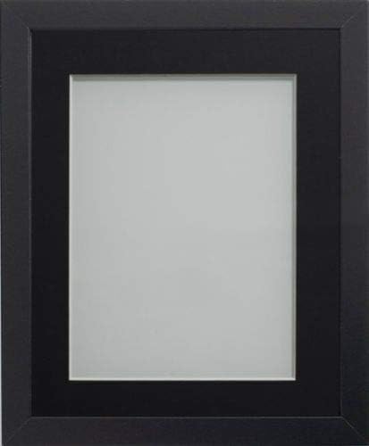 Frame Company Allington Black Frame 16x12 inch with Black Mount for 12x8 inch