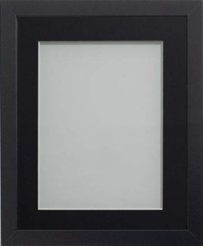 Frame Company Allington Black 8x6 inch Frame With Black Mount For Image 6x4 inch *Choice of sizes* Fitted with Real Glass — image 1