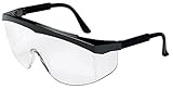 MCR Crews SS110 Stratos Safety Glasses Black Frame Clear Lens 1 Pair